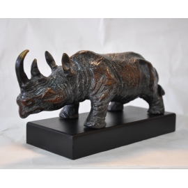 銅雕犀牛 y14180 立體雕塑.擺飾 立體擺飾系列-動物、人物系列